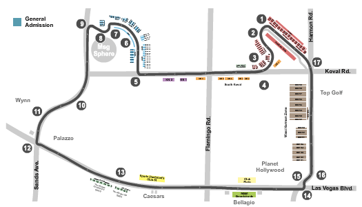 Las Vegas Strip Circuit Grand Prix Seating Chart