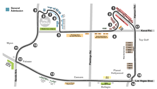 Las Vegas Strip Circuit Grand Prix Seating Chart